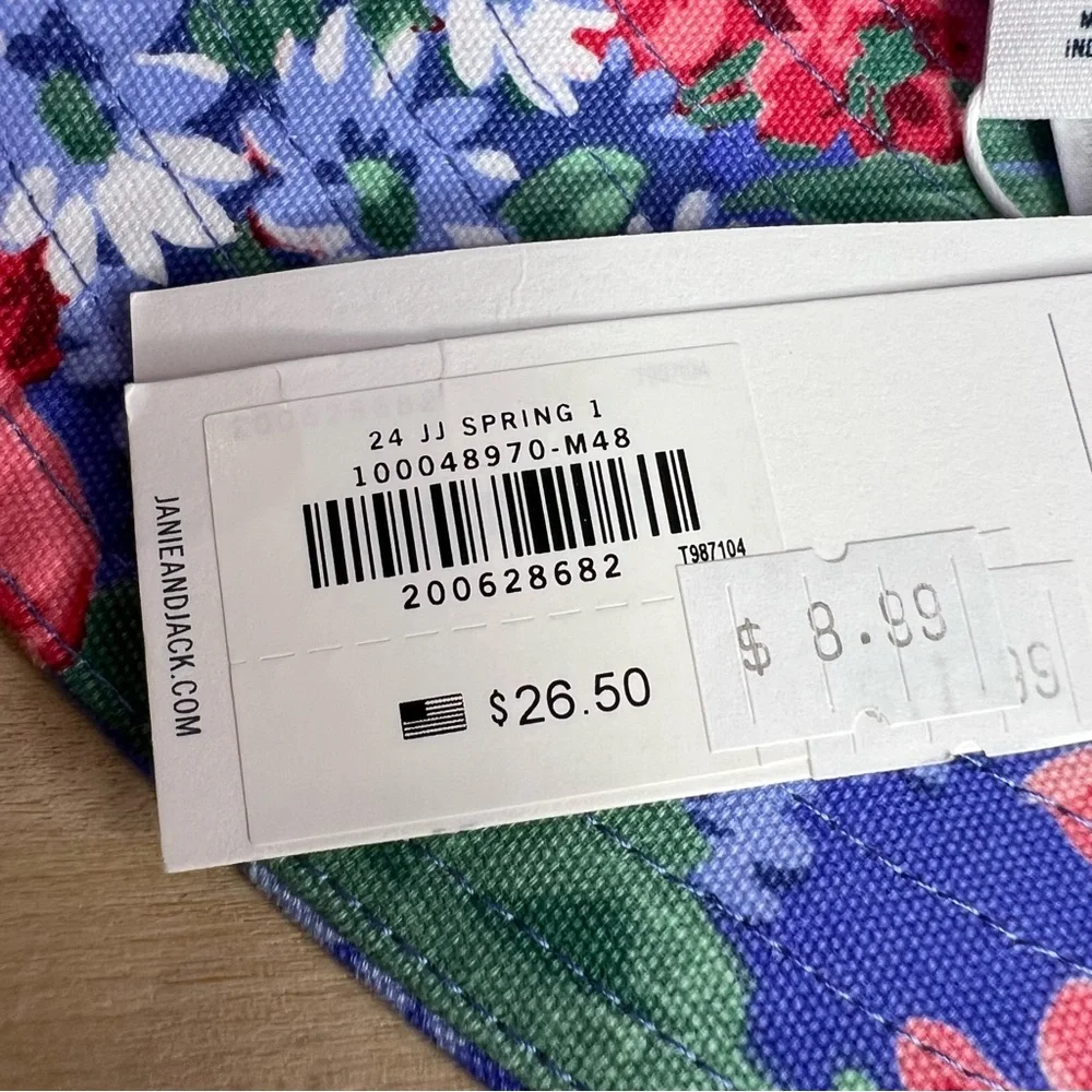 Janie and Jack Floral Sun Bucket Hat 2-3yrs NWT